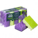 Губки для мытья посуды Master FRESH Xl Strong поролон 9.5x6.5 см с абразивным слоем (5 штук в уп