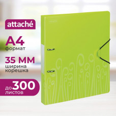 Папка на 2-х  кольцах и резинке Attache Fantasy 35 мм , салатов