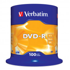 Диск DVD-R на шпиделе 100шт (Verbatim DVD-R)