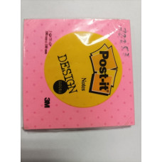 Блок самокл 3М Post-it ,с рисунком розовые точки 100*100 мм ,75 лист, розов
